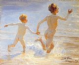 Peder Severin Kroyer Playa de Skagen painting